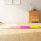 Soozier 8 ft Folding Gymnastics Mat - Thick Exercise Mat with Carry Handles-High-density waterproof PVC ensures durability and easy cleaning 