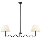 Modway Sunlit Squiggle 2-Arm Pendant Light - Walnut/Black-ETL Listed and Approved