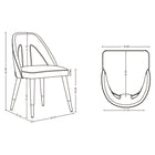Manhattan Comfort - Chaise de salle à manger moderne Neda 53 cm en velours capitonné - Bleu minuit-Revêtu de velours luxueux avec rembourrage en mousse haute densité