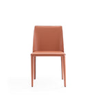 Manhattan Comfort - Lot de 4 chaises de salle à manger modernes Paris 18 po en similicuir coloris argile-Base standard à 4 pieds