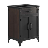 Modway - Steamforge 24" Vanette de salle de bain - Noir noir-Meuble de salle de bain industrielle moderne