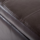 HOMCOM - Banc ottoman de rangement avec pieds en bois massif - brun-Matériau : Cuir PU, mousse, panneau multicouche, bois massif 