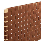 Modway - Sparta Montage mural en tissage Cuir végane Tête de lit King, Brun naturel-Clavier en bois français