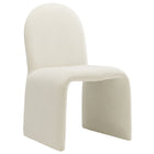 Modway - Junia Boucle Tapis Fauteuil à manger sans accoudoir en arc - Crème-Chaise pantoufle moderne entièrement rembourrée