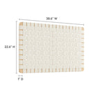 Modway - Sparta Montage mural en tissage Cuir végane Tête de lit jumelée, Beige naturel-7
