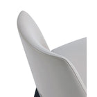 Manhattan Comfort Gansevoort 19" Modern Faux Leather Upholstered Dining Chair - Light Grey - Set of 2-30 Day Limited Manufacturer's Warranty