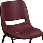 Flash Furniture HERCULES Series Burgundy Ergonomic Shell Stack Chair-Ergonomically Contoured Design