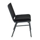 Flash Furniture – Chaise empilable Hercules grande et très large en tissu, noir, capacité de 1000 lb, 2/pqt-Style contemporain
