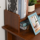 HOMCOM 47.25" Computer Desk with Storage Hutch - Brown-Colour: Brown red grain colour