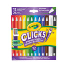 Crayola Clicks Mechanical Coloured Pencils - 12 Pack-CRAYOLA CLICKS MECHANICAL COLOURED PENCIL SET: Includes 12 Mechanical Coloured Pencils and 24 Coloured Lead Refills