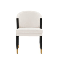 Manhattan Comfort - Chaise de salle à manger moderne Ola 54,5 cm en chenille crème-Chaise de salle à manger moderne pour salle à manger et usage de chaise de travail