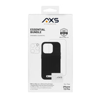 AXS Essential Bundle PROTech Plus Case, Screen Protectors and 20w Charger for Apple iPhone 15 Pro-PROTech Plus - Drop resistant up to 10 feet