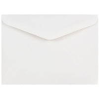 JAM Paper Enveloppes format livret à rabat en V gommé, 5 1/4 x 7 1/4 po, blanches, 1000 par paquet-Blanc