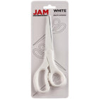 JAM Paper Heavy Duty Multi-Purpose Precision Scissors - 8" - White-Size: 8 inches (204 cm) overall length | Great for all home, desktop, office and arts & crafts uses