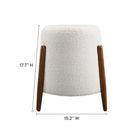 Modway Riven Upholstered Boucle Fabric Ottoman - Cloud-Dense Foam Padding