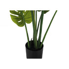 Monarch Specialties - Plante Artificielle - 45 po H - Arbre Monstera - Mis En Pot - Touche Réelle - Feuilles Vertes - Pot Noir-Pas de montage requis: dimensions du produit: 26 po L x 22 po L x 45 po H