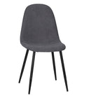 FurnitureR - Chaise de Salle à Manger en Tissu - Gris - Paquet de 4-7