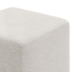 Modway - Callum Tissu carré tissé en bruyère de 17" Rembourré Ottoman - Ivoire à tissage de bruyère-8