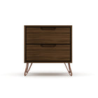 Manhattan Comfort Rockefeller Mid-Century Modern Bedroom Dresser 3-Piece Set - Brown-Perfect for Storage or Display Items. Anti Tip Kit Included.