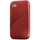 Western Digital My Passport 2TB USB 3.2 External Solid State Drive - Red-Equipped with the USB 3.2 Gen 2 technology, it offers easy-to-use connection to devices. My Passport SSD features a USB Type-C cable and USB Type-A adapter to work with legacy systems. USB-powered
