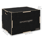 Soozier - Boîte plyo en bois 3-en-1-Assemblage façon puzzle avec renforts internes pour plus de sécurité et de stabilité