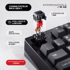 Cybeart - X75 Rhino Clavier De Jeu Sans Fil Rgb Tkl Cnc En Aluminium - Noir/Rouge/Gris-La batterie de 8000 mAh offre une autonomie de 500 heures avec les lumières RGB éteintes et de 40 heures avec les lumières RGB allumées