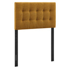 Modway Emily Fabric Upholstered Twin Size Headboard - Copper-Premium Linen-Like Fabric