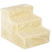 PawHut 3-Step Pet Stairs - Beige-Help prevent pet injuries caused by jumping on furniture with our pet-friendly stairs 