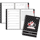 Hockey Canada 2026-2027 Weekly/Monthly planner - 8 1/2" H x 6" W - Black-Weekly spreads with open daily planning on the left and Notes & To-Do on the right