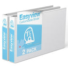Davis Group Reliure Easyview Premium, anneaux inclinés en D, personnalisable, 11 po x 17 po, paquet de 2 ( Blanc, 1.5 po)-3 Reliure À Anneaux