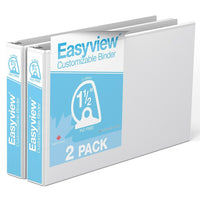 Davis Group Reliure Easyview Premium, anneaux inclinés en D, personnalisable, 11 po x 17 po, paquet de 2 ( Blanc, 1.5 po)-3 Reliure À Anneaux