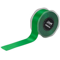 JAM Paper Double Faced Satin Ribbon - 1 1/2" W x 25 yd. - Emerald Green-Colour: Emerald