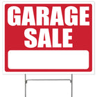 Cosco - Panneau Vente de garage avec kit de piquet en métal - 15 po x 19 po - Rouge et blanc-Idéal pour les ventes de garage, ventes de cour et événements communautaires, ce panneau de 15 po x 19 po assure un message clair et visible