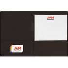 JAM Paper Premium Matte Coloured Cardstock Two-Pocket Presentation Folders - Chocolate Brown - 6 Pack-Quantity: 6 Folders per Pack | One for each subject & project