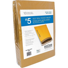 Crownhill Kraft Self-Seal Padded Mailer, #5, 10.5" x 16", 10 Pack-Inside dimensions 10-3/8" x 14-3/4"