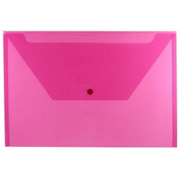 JAM Paper - Envel. en plastique à fermeture à bouton-pression, livret légal, 9,75 x 14,5 po, poly fuchsia, 12/pqt (219S0FU)-Enveloppes à documents format légal en plastique à fermeture à bouton-pression dans la couleur rose fuchsia