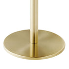Modway Viva Round Acacia Wood Side Table - Brass Light Oak-8