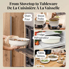 Gotham Steel Ceramic and Aluminum Non-Stick Cookware 18-Piece Set with Detachable Handles - Cream-Innovative detachable handles: utilize the twist and lock technology for a secure grip during use, easily detachable, these handles facilitate a seamless transition from cooking to serving or storing, maximizing your kitchen space and versatility