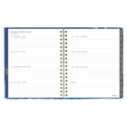 Blueline - Agenda Hebdomadaire/Mensuel 17 Mois D’Août À Décembre - 9 1/4 po H x 7 1/4 po l - Motif Celestial - Bilingue-Présentation hebdomadaire lignée