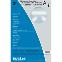 Headline Sign 3" Helvetica Letters and Numbers Transparent Stencils-Durable and Washable Transparent Plastic Stencils
