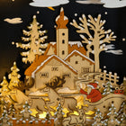 HOMCOM - Calendrier de l'Avent de Noël - compte à rebours jusqu'à Noël en bois-Conception pré-assemblée, gagnez du temps