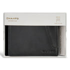 Champs - Porte-cartes en cuir Iconic - Noir/Noir-Compartiment à billets