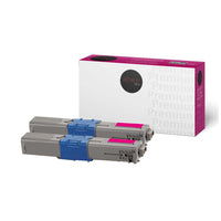 Premium Tone Okidata 44469702 Alternative Toner - Magenta - 2 Pack-Compatible toner