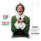 GEMMY Airblown Inflatable Christmas Buddy the Elf CarBuddy-For use in any passenger seat