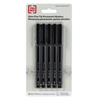 TRU RED Permanent Markers - Ultra Fine Tip - Black - 5 Pack-Marks most surfaces easily and resists fading