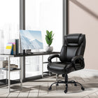 Vinsetto - Fauteuil de bureau exécutif en cuir PU à hauteur réglable - brun-Hauteur d’assise réglable pour s’adapter à votre bureau ou à votre style d’assise
