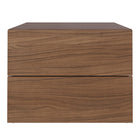 Nexera James Nightstand With 2-Drawers - Walnut-Designed and made in Canada with CARB II/FSC Certified particle board and MDF materials. Assembly required