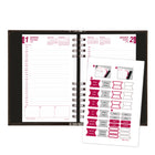 Brownline 2026 CoilPro Daily Planner Hard Cover with Twin-Wire Binding - 8" x 5" - Black - English-Each page has 3 blocks for reminder, notes and calls