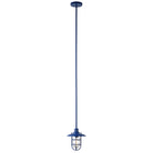 Hudson&Canal - Suspension lanterne Bay de 21 cm de large avec abat-jour en verre et métal - Bleu/transparent-Nettoyer avec un chiffon doux et sec, sans produits chimiques agressifs ni produits de nettoyage abrasifs