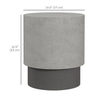 HOMCOM Concrete Finish Side Table - Grey-Painted surfaces can be easily wiped clean